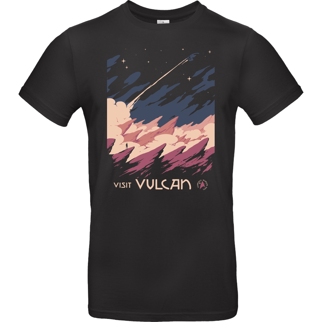 mathiole Visit Vulcan T-Shirt B&C EXACT 190 - Black