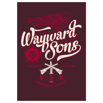 Wayward Sons Art Print burgundy