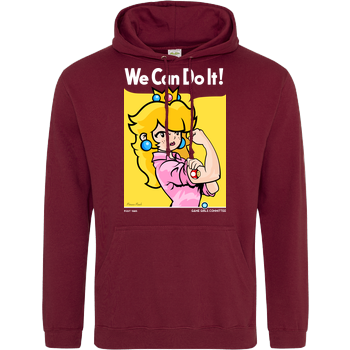 We can Do It Gamer Girls JH Hoodie - Bordeaux