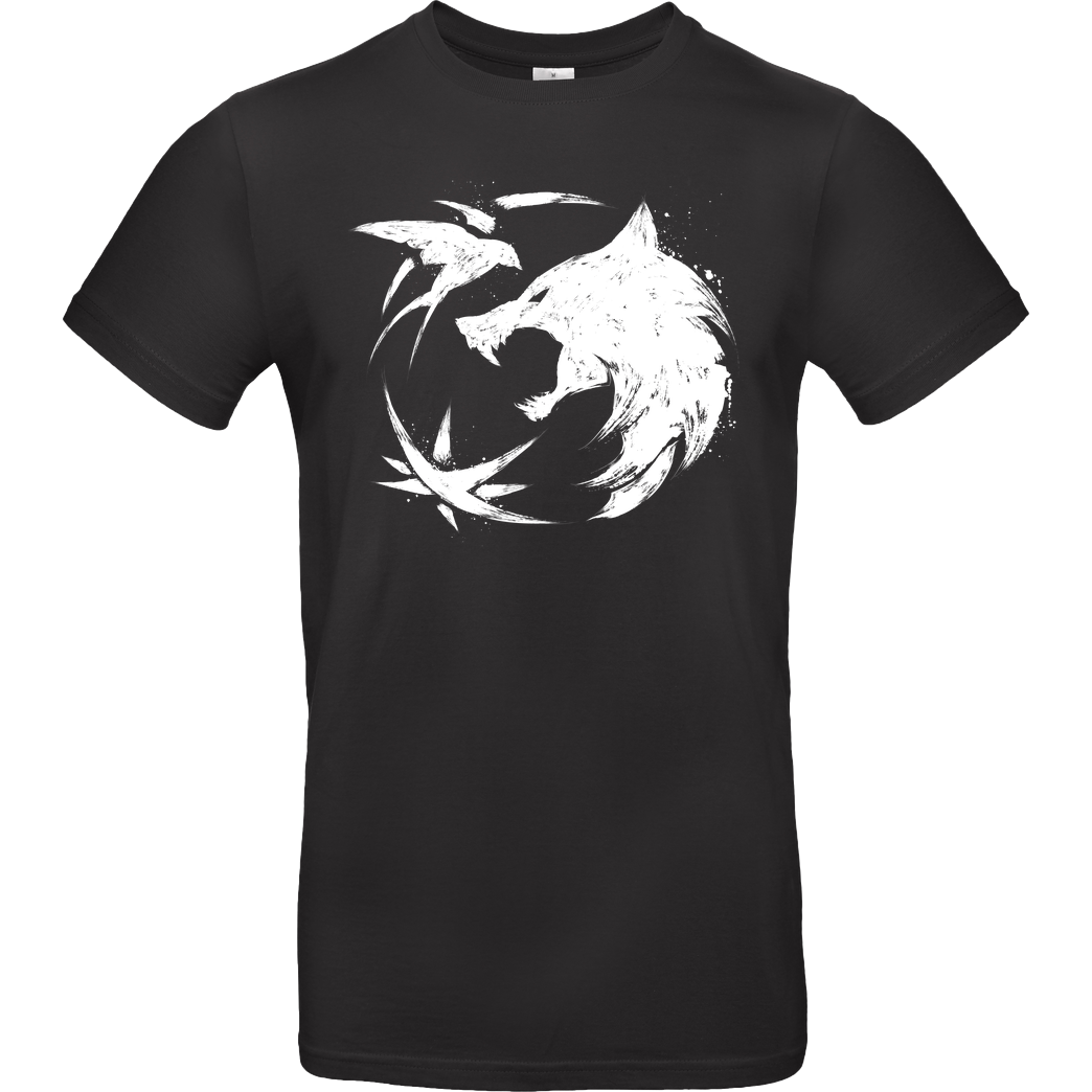 Dr.Monekers Witcher Symbol T-Shirt B&C EXACT 190 - Black