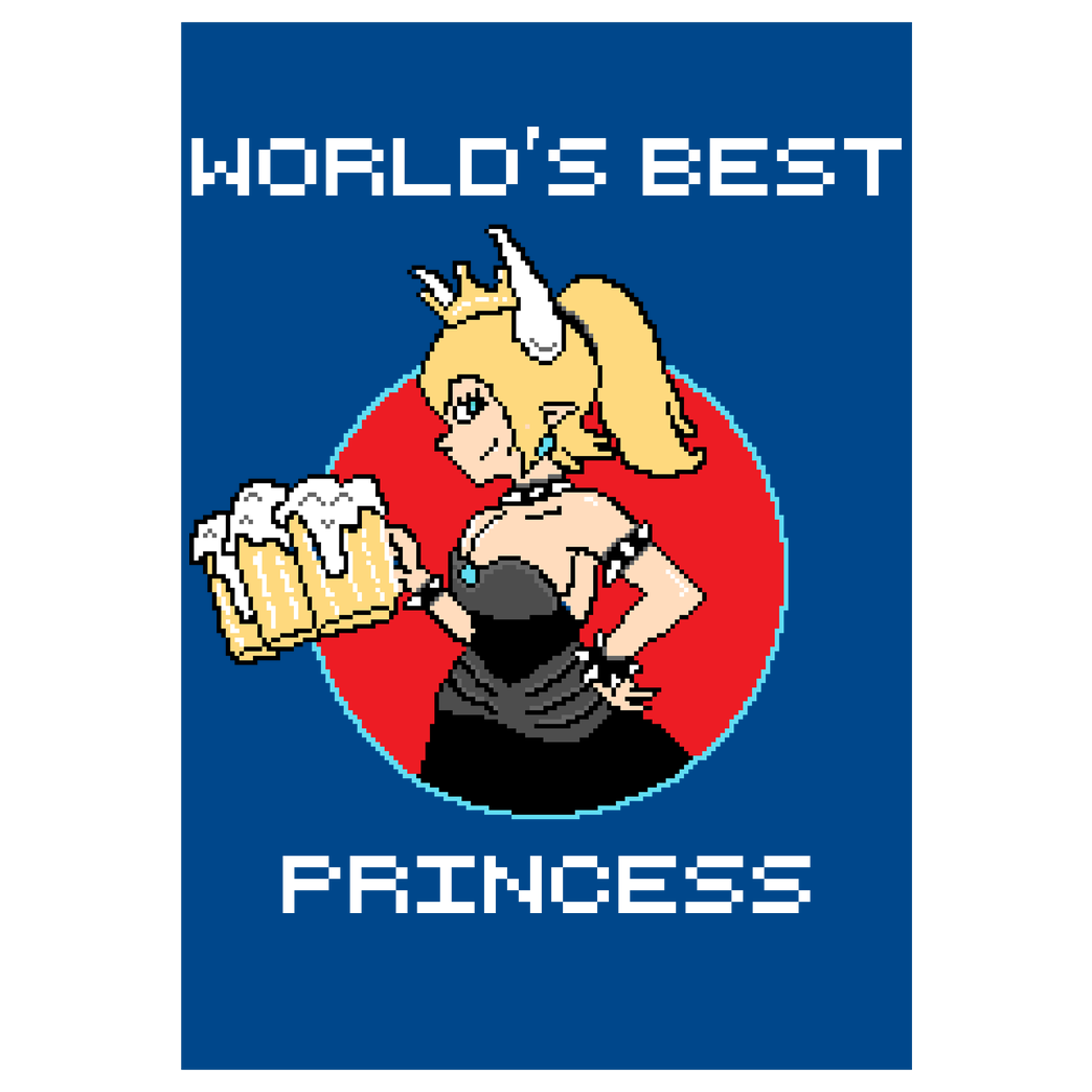 Rocketman World's best Princess Druck Art Print blue